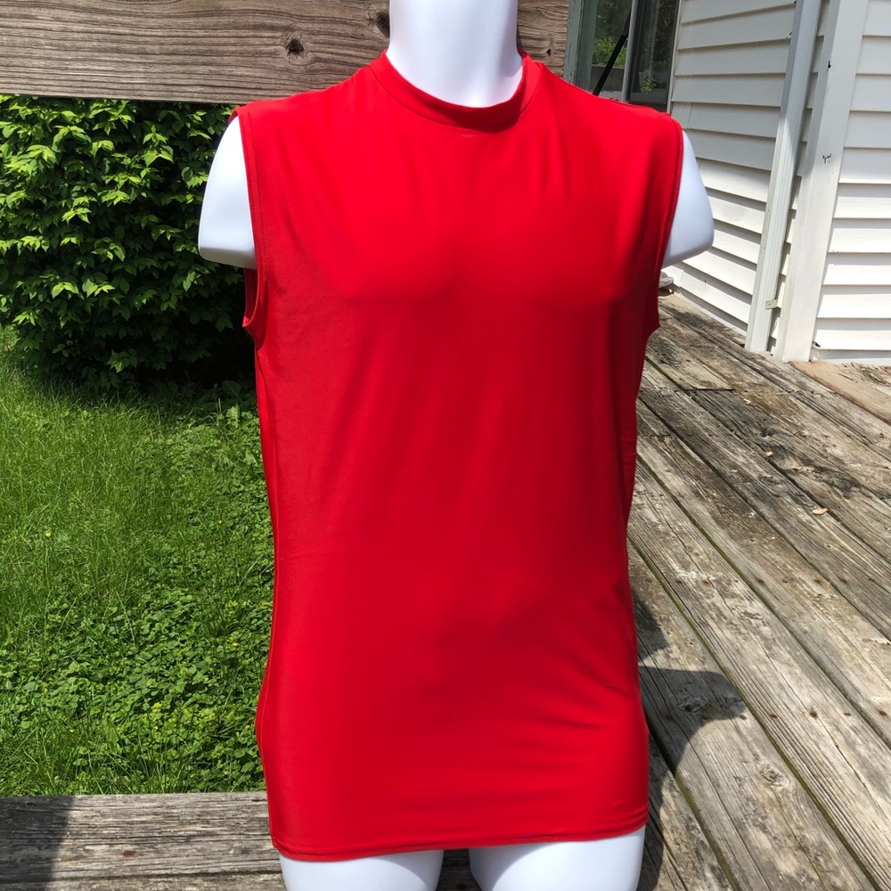 - Badger Sport Red Sleeveless Fitted Athletic Tank! NEW!